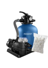 Monzana Depuradora piscina filtro de arena 11000L/h prefiltro