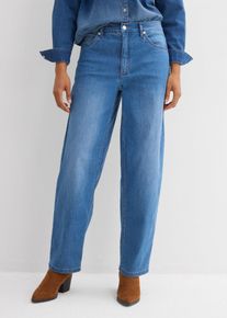Jeans barrel vita alta, Blu, Taglia 54, bonprix