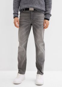 Jeans elasticizzati straight regular fit con cintura, Grigio, Taglia 33, bonprix