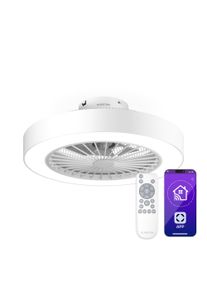 Klarstein ZenBreeze intelligens mennyezeti ventil&aacute;tor vil&aacute;g&iacute;t&aacute;ssal | 48 cm | 16 W | Csendes | LED | Akril