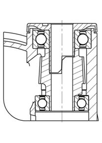 Blickle, M&ouml;belrollen, 872829 LKD-PATH 125K-ELS Kunststoff-Doppelrolle Rad-Durchmesser: 125 mm Tragf&auml;hi