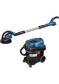 Bosch Professional, Schleifmaschine + Poliermaschine, Blau 0615A5004P Werkzeugsatz Kombipack GTR 55-225 + GAS 35 L AFC (Trockenschleifer, 550 W)