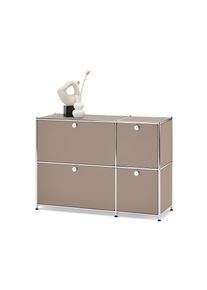 Tchibo - Sideboard Metall &raquo;Cn3&laquo; mit 4 Klappenf&auml;chern - 115,5x40x82,5cm - taupe - Stahl / Aluminium / Kunststoff