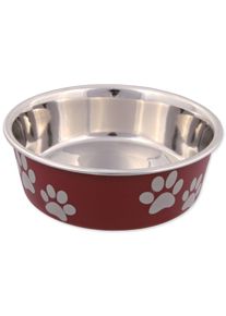 Miska Trixie nerezov&aacute;, plastov&yacute; povrch 12cm 250ml