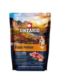 Vzorka Ontario Puppy Medium Lamb & Brown Rice 0,1kg