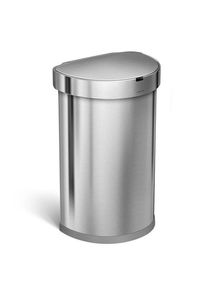 simplehuman 45L halb-runder Sensorm&uuml;lleimer, geb&uuml;rstet