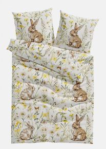 bonprix Lenjerie de pat din mix de bumbac, bej, 1x 80/80 cm, 1x 135/200 cm