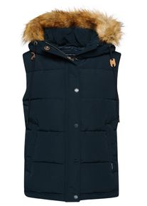 Superdry & Co Kvinnor V&auml;st 'Everest' marinbl&aring; / brun Storlek M/L