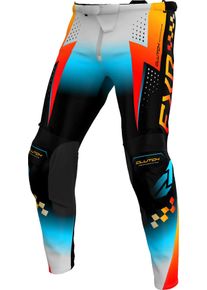 FXR Clutch Pro MX Sky, textile pants , color: Grey/Black/Blue/Orange , size: 30