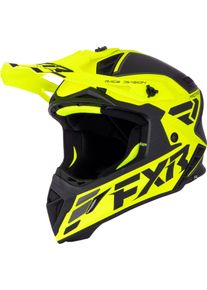FXR Helium MX, kask motocrossowy , kolor: Matowy Czarny/Neonowyowy-Ż&oacute;łty , rozmiar: S