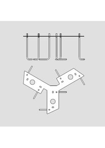 Marset Domus Plaque de fixation au sol, pour 3 luminaires, A734-042,