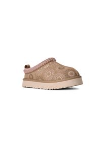 UGG Australia Clog UGG "TAZZ SUN STITCH", M&auml;dchen, Gr. 3 (35), beige (taupe), Veloursleder, Schuhe Clog, Schlupfschuh, Mule mit trendiger Stickerei