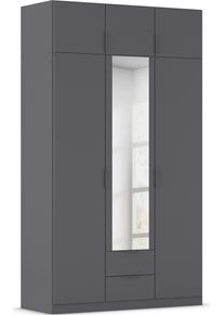 Kleiderschrank Rauch "Dreht&uuml;renschrank Schrank Garderobe Ankleide Schlafzimmer LAGOA", grau (graumetallic), B:136cm H:235cm T:54cm, Holzwerkstoff, Schr&auml;nke, Kleiderschrank, ger&auml;umige Schubladen, 3 Breiten, optional mit Aufsatz MADE IN GERMANY