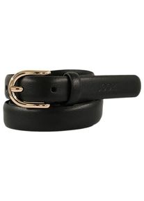 JOOP! Lederg&uuml;rtel JOOP, Damen, Gr. 90, schwarz, Rindsleder, G&uuml;rtel Lederg&uuml;rtel, Breite 2 cm, mit Gold-Schlie&szlig;e und Logo-Plakette