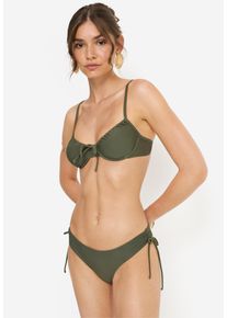 B&uuml;gel-Bikini-Top LSCN BY LASCANA "Gina", Damen, Gr. 34, Cup B, gr&uuml;n (oliv), Recycling-Polyamid, unifarben, Bikini-Oberteile B&uuml;gel-Bikini-Top, in trendigen Farben