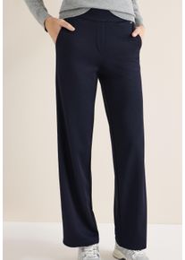 Stoffhose Cecil "Style NEELE", Damen, Gr. M (40), L&auml;nge 30, universal blau, Web, Obermaterial: 84% Polyester, 16% Viskose. Futter: 100% Polyester, unifarben, loose fit lang, Hosen Stoffhose, Wide Leg
