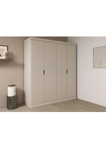 Kleiderschrank Rauch "Dreht&uuml;renschrank Schrank Garderobe W&auml;scheschrank Schlafzimmer MARLENE", beige (beige (champagner)), B:181cm H:203cm T:56cm, Holzwerkstoff, Schr&auml;nke, Kleiderschrank, in 3 Breiten 91/136/181 cm im Landhaus-Stil MADE IN GERMANY