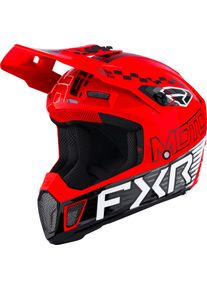 FXR Clutch Race Div, capacete de motocross , cor: Vermelho/Preto/Branco , tamanho: M