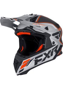 FXR Helium Carbon, motocross helmet , color: Silver/Black/Orange , size: L