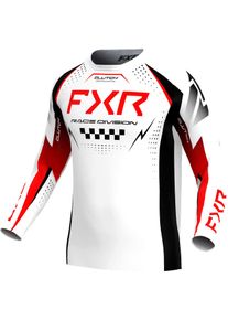 FXR Clutch Pro MX White, maillot , couleur: Blanc/Rouge/Noir , taille: S