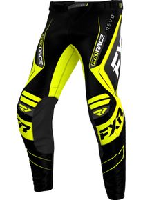 FXR Revo Alpha MX Toxic, textile pants , color: Black/Neon-Yellow , size: 34