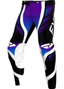 FXR Helium Infinity MX Ultra, pantalon en textile , couleur: Noir/Blanc/Bleu/Mauve , taille: 34