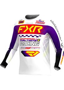FXR Podium Gladiator MX White, jersey , color: White/Purple/Red/Neon-Yellow , size: XL
