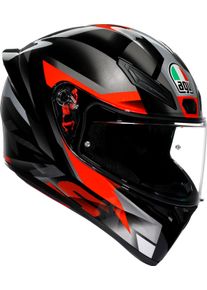 AGV K1 S Fastlap, capacete integral , cor: Preto/Cinzento/Vermelho/Branco , tamanho: XL