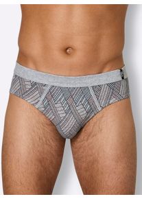 w&auml;schepur Slip W&Auml;SCHEPUR, Herren, Gr. 6, 3 Stk., grau, meliert, sortiert, 60% Baumwolle, 40% Polyester, Unterhosen Slip