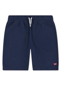 Sweatshorts LEVI'S KIDS "LVB MINI BATWING SHORTS", Jungen, Gr. 10 (140), N-Gr, blau (marineblaus), Sweatware, Obermaterial: 60% Baumwolle, 40% Polyester, unifarben, normal kurz, Hosen Sweatshorts, for Boys