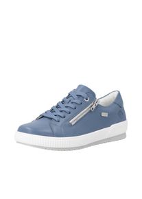 Sneaker Remonte, Damen, Gr. 44, jeansblau, Leder, unifarben, Basic, Schuhe Sneaker, Freizeitschuh, Halbschuh mit seitlichem Rei&szlig;verschluss und TEX-Membran