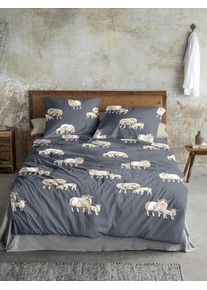 Bettw&auml;sche Irisette "Panda 8545", blau, B/L: 140cm x 200cm, 1 Stk., 1 Stk., Feinbiber, B/L: 90cm x 70cm, 2 Stk., Feinbiber, Obermaterial: 100% Baumwolle, Bettw&auml;sche, Bettw&auml;sche, flauschig