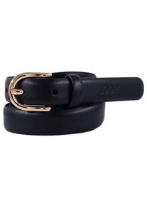 JOOP! Lederg&uuml;rtel JOOP, Damen, Gr. 100, schwarz (dunkelblau), Rindsleder, G&uuml;rtel Lederg&uuml;rtel, Breite 2 cm, mit Gold-Schlie&szlig;e und Logo-Plakette