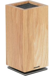 Magnet-Messerblock Hanseatic "Hanseatic PREMIUM, Messerblock aus Holz", braun, B:11,5cm H:24,8cm, Messerbl&ouml;cke, Magnet-Messerblock, elegantes Design, herausnehmbarer Borsteneinsatz, 360-Grad-drehbar, Topseller