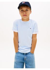 T-Shirt Tommy Hilfiger "ESSENTIAL COTTON REG FIT TEE SS", Jungen, Gr. 14 (164), sweet blau, Single Jersey, Obermaterial: 100% Baumwolle, unifarben, regular fit normal, Rundhals, eingesetzt abgesteppte Kante, Shirts T-Shirt, Kinder bis 16 Jahre, mit Rundhalsausschnitt