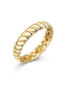 Fingerring Firetti "Schmuck Geschenk Gold 375 Damenring Ring Kordel" Gr. 56, gold (gelbgoldfarben), Fingerringe, Damen, 56, Gelbgold 375, 4,6mm, Fingerring