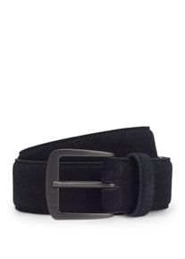 Lederg&uuml;rtel BOSS "Syhr-Sd-St_Sz35", Herren, Gr. 105, dunkelblau 401, Leder, unifarben, G&uuml;rtel Lederg&uuml;rtel