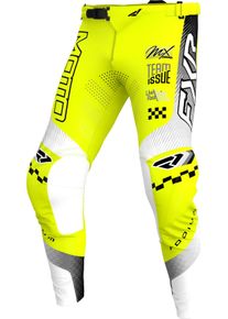 FXR Podium Gladiator MX HiVis, pantalon en textile , couleur: Jaune N&eacute;on/Noir/Blanc , taille: 34