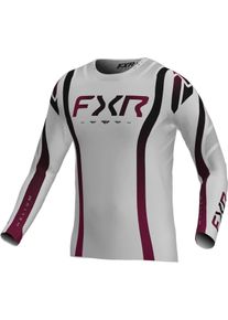 FXR Helium Infinity MX Silver, maillot , couleur: Gris Clair/Noir/Mauve , taille: M