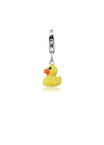 NENALINA, Damen, Charm-Einh&auml;nger &raquo;Charm Anh&auml;nger Gummiente Duck Enamel 925 Silber&laquo;, Silber, Silber, Kult-Charm detailgetreu mit Emaille veredelt