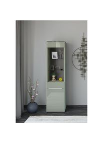 set one by Musterring, Standvitrine &raquo;Reno&laquo; 1 Stk. tlg. Mit Gleitern und in verschiedenen Farben erh&auml;ltlich, olivgr&uuml;n matt lack/glas olivgr&uuml;n glanz, 