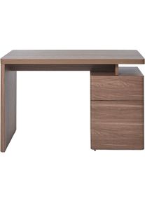 Jahnke, Schreibtisch &raquo;CU-LIBRE 120&laquo; platzsparender Arbeitsplatz, 1 Schublade & 1 T&uuml;r, Breite: 120 cm, walnuss + walnuss + walnuss, B/H/T: 120 cm x 76 