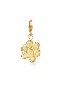 Elli, Damen, Charm-Einh&auml;nger &raquo;Charm Katze Hund Pfote Tier 925 Silber&laquo;, Gold, Gold, Verspielter Charm Anh&auml;nger mit Tatze f&uuml;r Damen