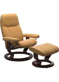 stressless , &raquo;Consul&laquo; mit Classic Base, Gr&ouml;&szlig;e S, Gestell Braun, honey PALOMA, Leder BATICK: BATICK ist ein leicht korrigiertes, durchgef&auml;rbtes und 