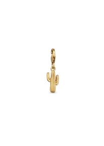 Kuzzoi, Herren, Charm-Einh&auml;nger &raquo;Charm Kaktus 925 Sterling Silber&laquo;, Gold, Gold, Charm Anh&auml;nger f&uuml;r Herren aus 925 Silber
