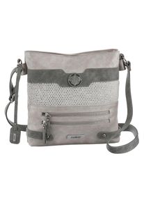 Rieker, Damen, Umh&auml;ngetasche, Schultertasche, Damen-Tasche mit praktischem Rei&szlig;verschluss-R&uuml;ckfach, grau, grau, Aus schickem Lederimitat