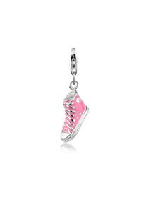 NENALINA, Damen, Charm-Einh&auml;nger &raquo;Charm Anh&auml;nger Turnschuh Sneaker Emaille 925 Silber&laquo;, Rosa, Rosa, Statement Schuh Charm aus 925er Sterling Silber