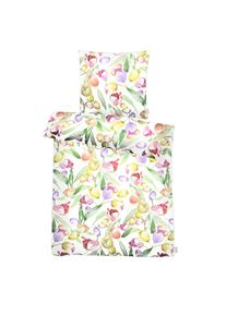 Apelt, Bettw&auml;sche &raquo;Tulip GOTS&laquo; 2 tlg. Bettw&auml;sche-Set mit Rei&szlig;verschluss, Baumwoll-Satin, Digitaldruck, wei&szlig;, Satin, Obermaterial: 100% Baumwolle, B/L: