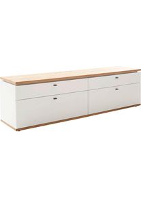 MCA furniture, Lowboard &raquo;Matadi Lowboard&laquo; 1 Stk. tlg. Lowboard, TV-Schrank, Wei&szlig;, Holzabsetzung, Schubk&auml;sten, B: 210cm, Soft White, Spanplatte, B/H/T: