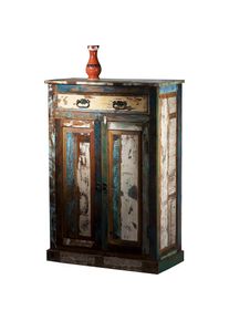 Sit, Highboard &raquo;Riverboat&laquo; aus recyceltem Altholz, Shabby Chic, Vintage, bunt, Massivholz, Recyceltes Altholz, B/H/T: 82 cm x 120 cm x 40 cm, bunt